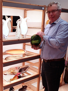 Lars fra Randers åbner butik med glaskunst